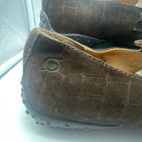 Born Alligator print Leather Driving shoes Shoe Sz 8.5 M /W Brown Loafer unisex - Picture 4 of 9